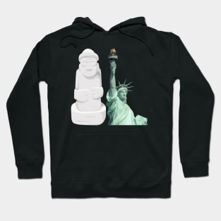 Korean American - Korea, America Statues Hoodie